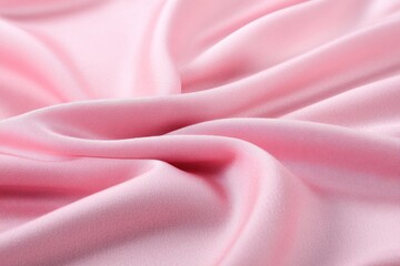 Fototapete - Close-up view of lustrous red satin gently flowing in natural light, showcasing its smooth texture and soft folds, creating an elegant and sophisticated atmosphere