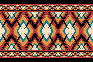 Aufkleber - Intricate southwestern pattern with repeating diamond shapes showcases a vintage aesthetic on a textured backdrop evoking cultural heritage.