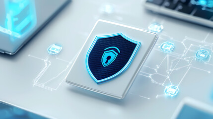 Poster - Cybersecurity measures digital environment graphic design virtual space modern technology safe practices