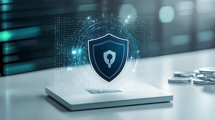 Poster - cybersecurity strategies for businesses protecting data in a digital environment graphic visualizati