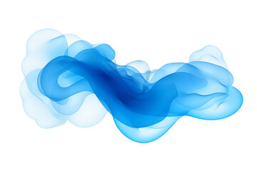 Aufkleber - abstract blue and white smoke or cloud formation on a transparent background illustration style imag