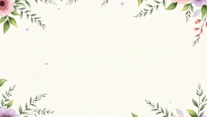 Poster - Elegant floral arrangement with watercolor aesthetic, suitable for background. Featuring a delicate design, it is perfect for adding a touch of nature and beauty to your work.