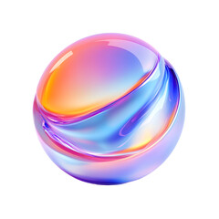 Poster - 3d rendering of abstract glass rounded shape object