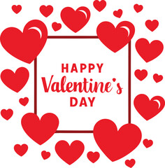 Poster - A romantic Valentine's Day card with a pink heart shape is a lovely vector illustration for a holiday greeting