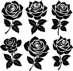 Aufkleber - Vintage floral design with a seamless pattern of roses and leaves, a beautiful vector illustration for decoration