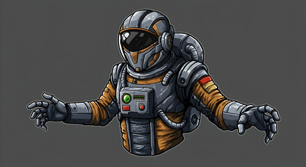 astronaut exploration space suit futuristic sci fi science fiction galaxy universe cosmos mission di