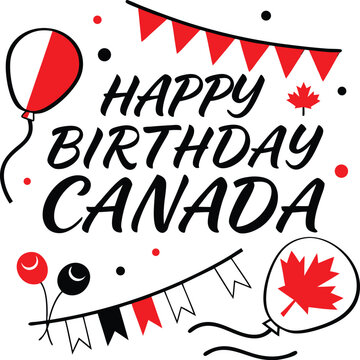 Printcanada, patriotism, july, illustration, maple leaf, red, vector, canada day, horizontal, text