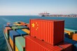 © Anna - Chinese cargo container on freight ship at port