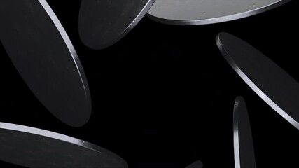Poster - Black 3d elements. Computer generated 3d render