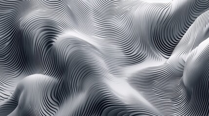 Poster - A wavy geometric pattern of flowing lines and curves that create a harmonious rhythm