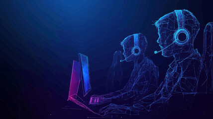 Poster - cybersport esports low poly wireframe banner, online game championship poster, 3d mesh art, professi