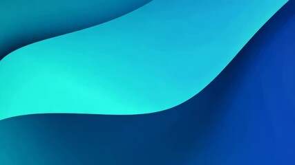 Poster - Dynamic Blue Hues: Abstract Gradient Flow and Curved Lines Background