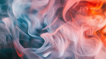 Poster - Abstract smoke trails in multiple colors, twisting and blending together in a mesmerizing display