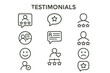 © Andrei - Vector icon set depicting various testimonials featuring different emotions and ratings