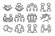 © Andrei - Creative vector icon set depicting collaboration, communication, and teamwork concepts for various applications