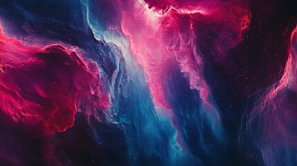 Poster - Deep space-inspired abstract background, featuring cosmic dust, glowing nebulae, and distant stars.