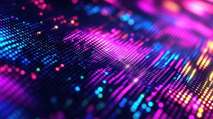 Poster - Glitch-style abstract background with distorted, pixelated textures and vibrant RGB color shifts
