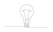 © FnLine - Vector continuous one simple single abstract line drawing of Light bulb creativity concept isolated on a white background