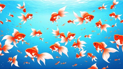 Wall Mural - fish, abstract desktop background