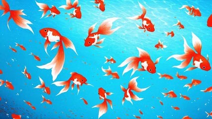 Wall Mural - fish, abstract desktop background