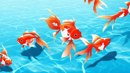 Wall Mural - fish, abstract desktop background