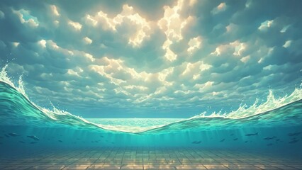 Wall Mural - fish, abstract desktop background