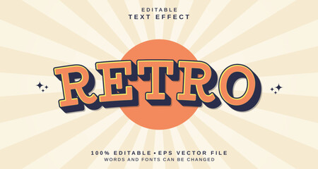Aufkleber - Editable text style effect - Retro text style theme.
