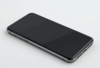 Fototapete - Realistic vector mockup phone for visual ui app demonstration. High quality realistic newest version of smartphone with blank white screen