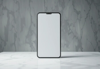 Fototapete - Realistic vector mockup phone for visual ui app demonstration. High quality realistic newest version of smartphone with blank white screen