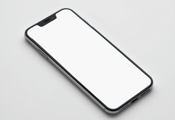 Fototapete - Realistic vector mockup phone for visual ui app demonstration. High quality realistic newest version of smartphone with blank white screen