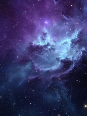 Poster - Ethereal cosmic expanse with vibrant nebula clouds and twinkling stars creating a celestial majestic scene with a deep space background and a dreamy atmosphere