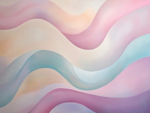 Twisting fog ripple element on a pastel glow backdrop