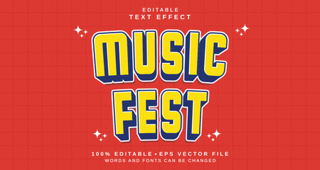 Aufkleber - Editable text style effect - Music Show text style theme.