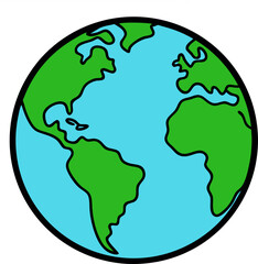 Wall Mural - earth globes isolated on white background. flat planet earth icon. vector illustration.