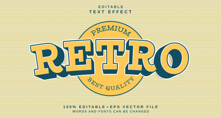 Aufkleber - Editable text style effect - Retro text style theme.