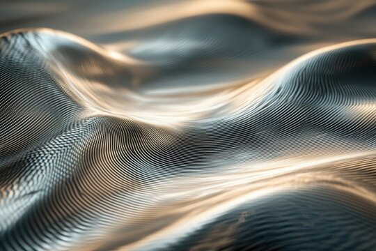 Curving light ripple element on a chromatic haze backdrop