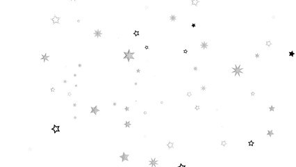 Aufkleber - An abstract image featuring white stars scattered against a black background. The stars are arranged in a random pattern, creating a sense of movement and energy.