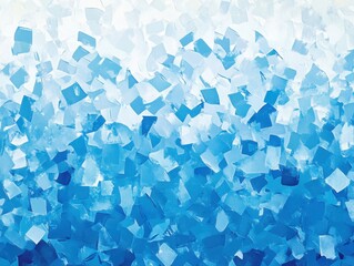 Poster - Artistic blue mosaic background with abstract brush strokes creating a serene and cool atmosphere perfect for design projects showcasing creativity and modern style