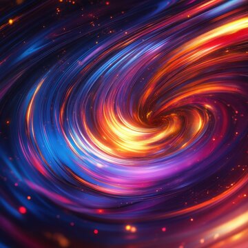 Glowing streak enhances shimmer swirl rise, textured background