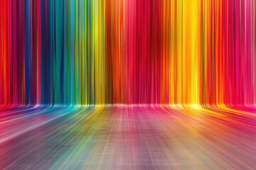 Poster - Vibrant rainbow streaks create a mesmerizing background for creative projects