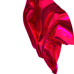 Poster - A flowing piece of luxurious red silk The perfect backdrop for any special occasion