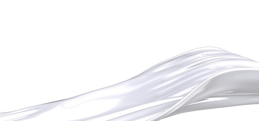 Aufkleber - Abstract white liquid splash with a dynamic and smooth flowing texture, perfect for creating a modern and minimalist background.