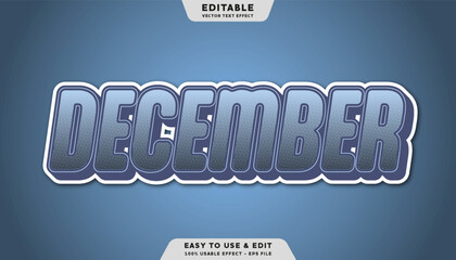 Poster - desember editable text effect with modern and simple style