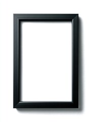 Poster - Minimalist black picture frame on white background providing a modern and clean aesthetic for displaying artwork or photos in a simple and stylish manner