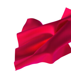 Aufkleber - A vibrant pink silk fabric flowing and shimmering creating a luxurious and elegant feel