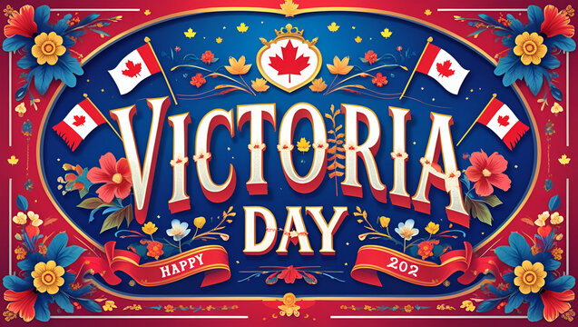 Victoria Day card, poster. Vector. celebrations 