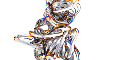 Aufkleber - Chromatic 3D Background: A Kaleidoscope of Vibrant Colors