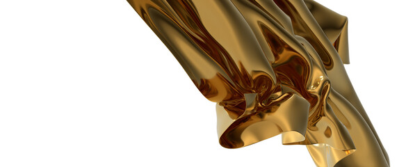 Aufkleber - Golden waves of luxury and elegance