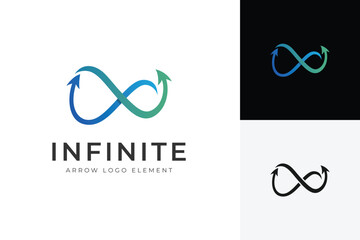 Aufkleber - Infinity arrow logo icon design. business technology graphic symbol illustration