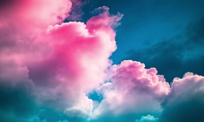 Canvas Print - Luxurious gradient background transitioning smoothly from sky blue to deep violet creating an elegant design made with Generative AI technology